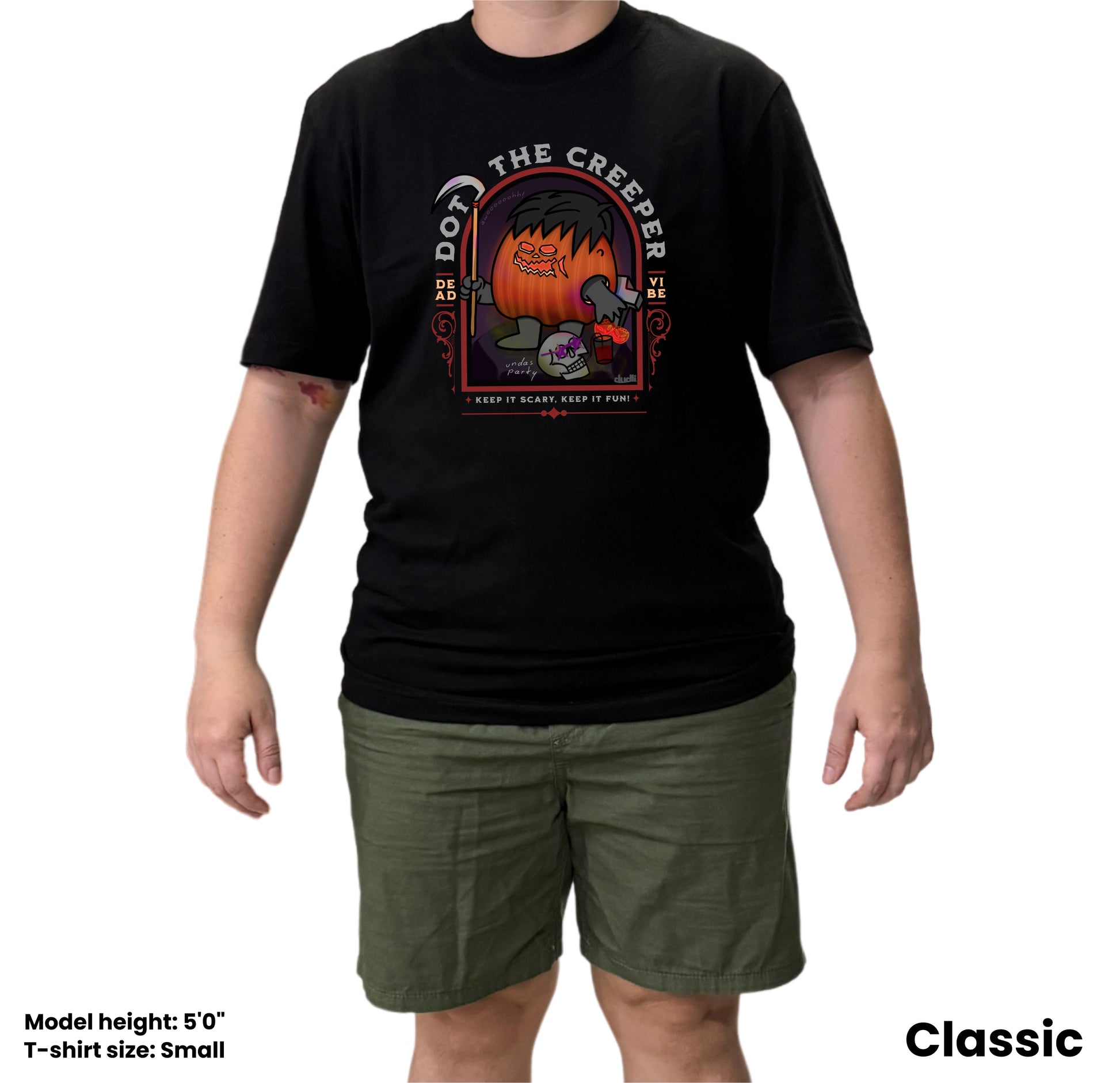 Dudli Graphic Tees - Dot the Creeper - Black - regular_fit