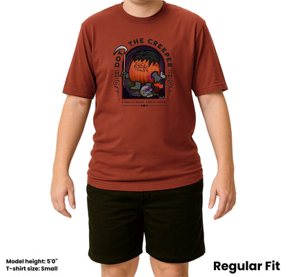 Dudli Playful Graphic Tshirts Dot the Creeper - Brick - regular_fit