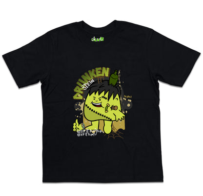 Dudli Graphic Tees - Drunkenstein - Black - oversized_fit