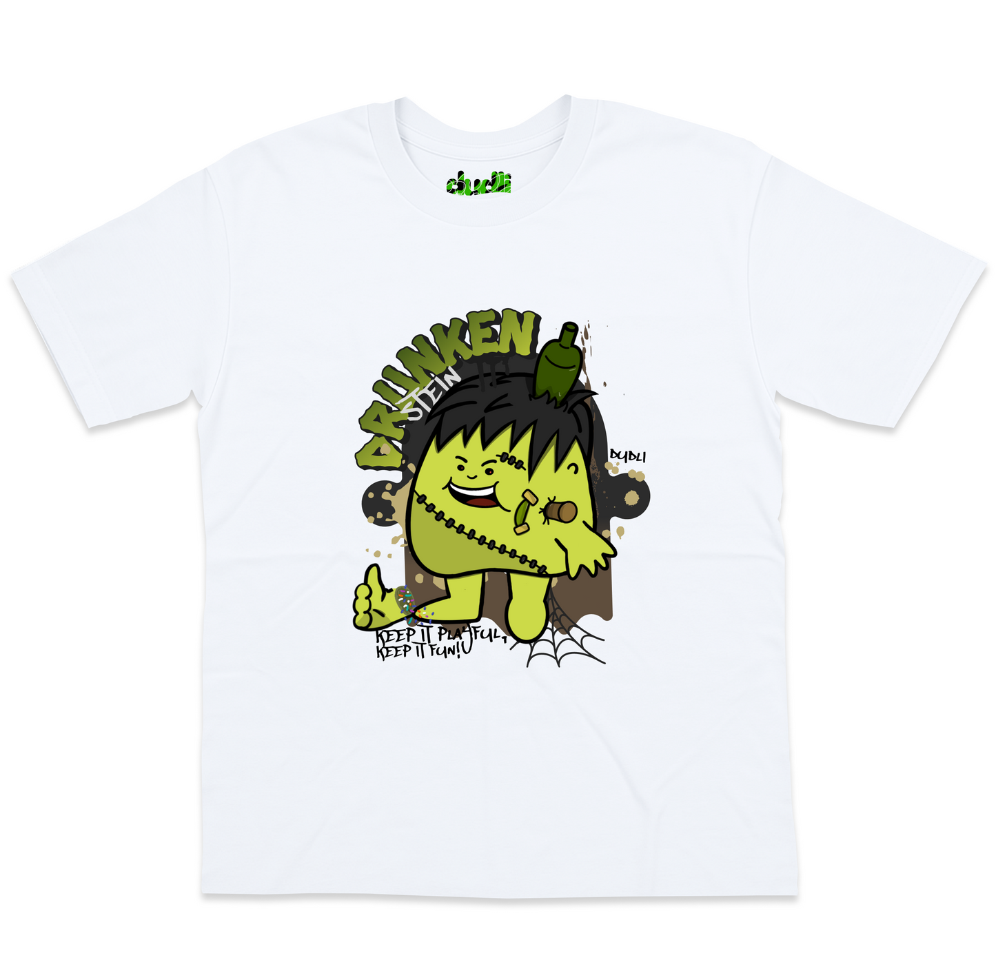 Dudli Playful Graphic Tshirts - Drunkenstein - oversized_fit