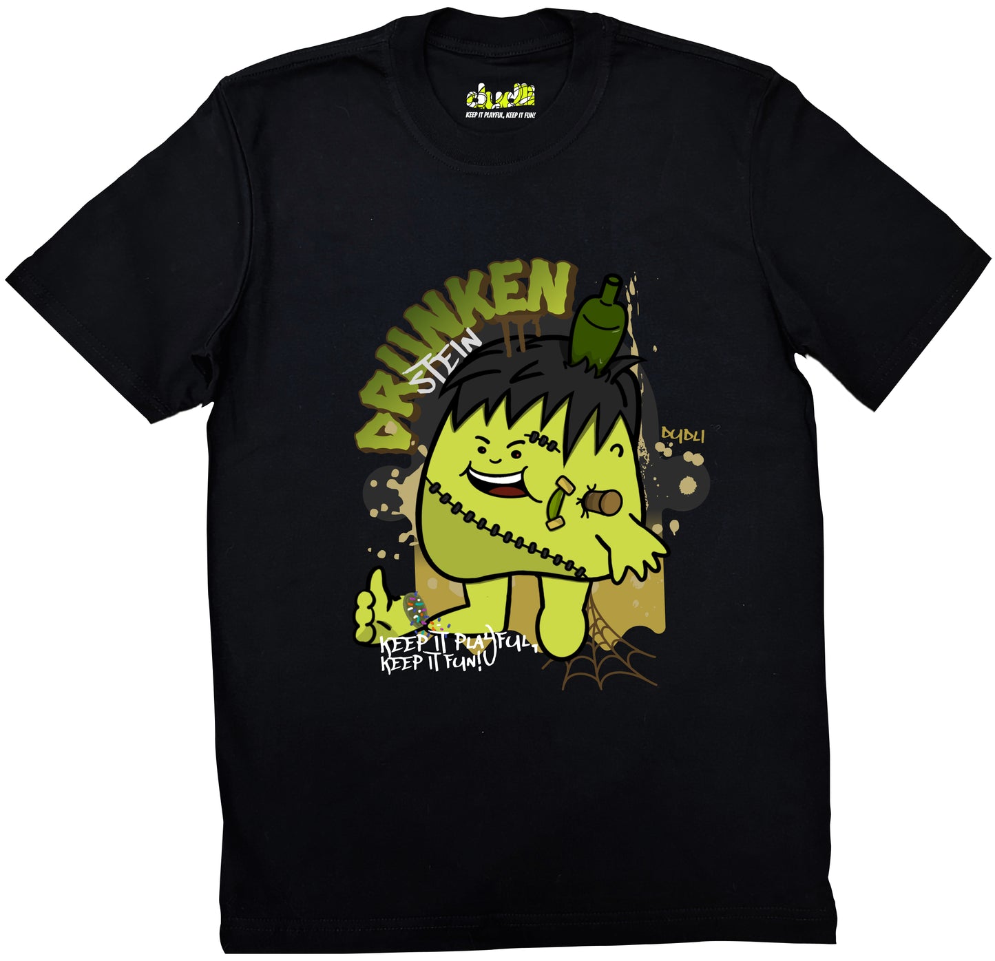Dudli Graphic Tees - Drunkenstein - Black - regular_fit