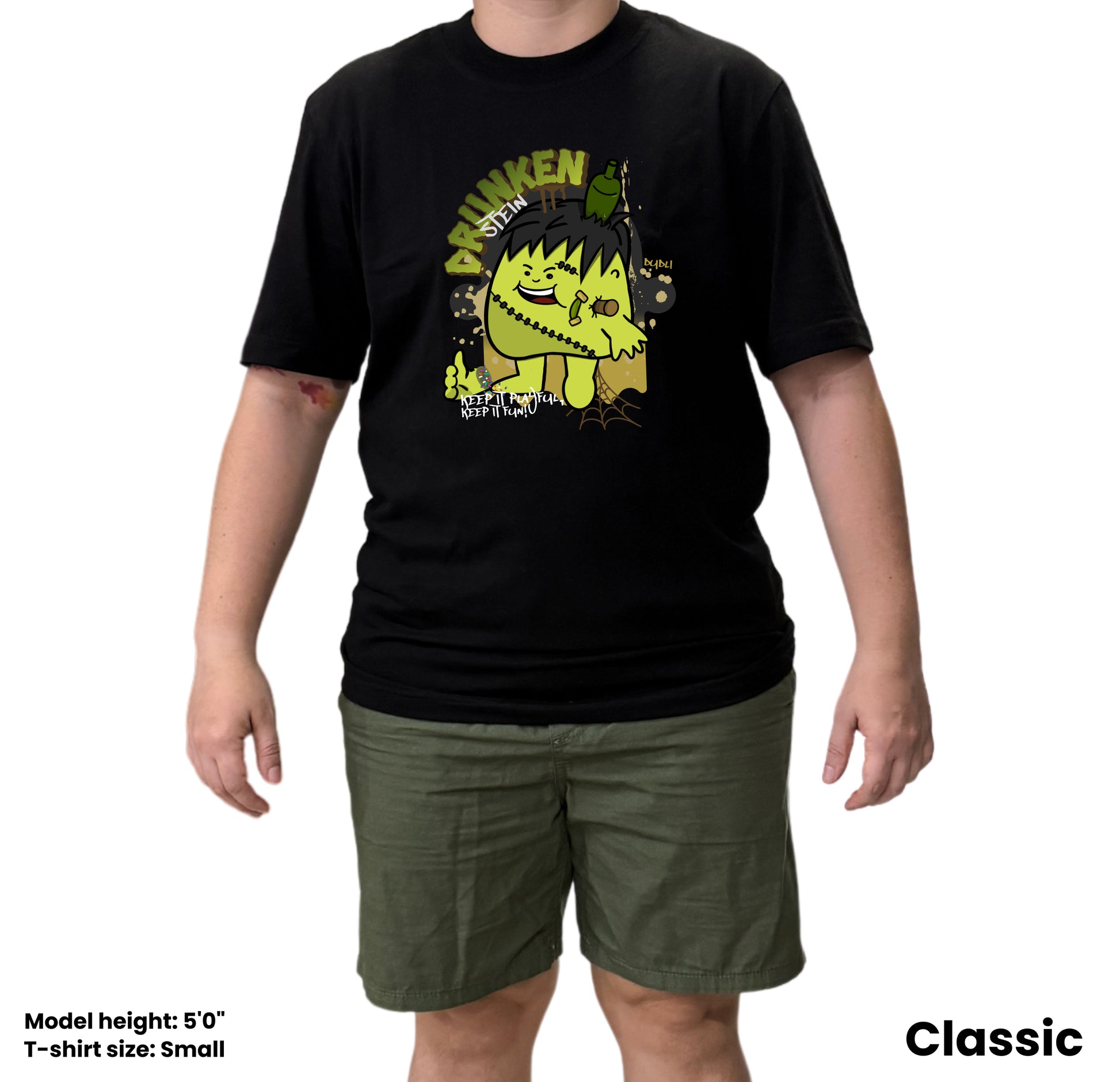 Dudli Graphic Tees - Drunkenstein - Black - regular_fit