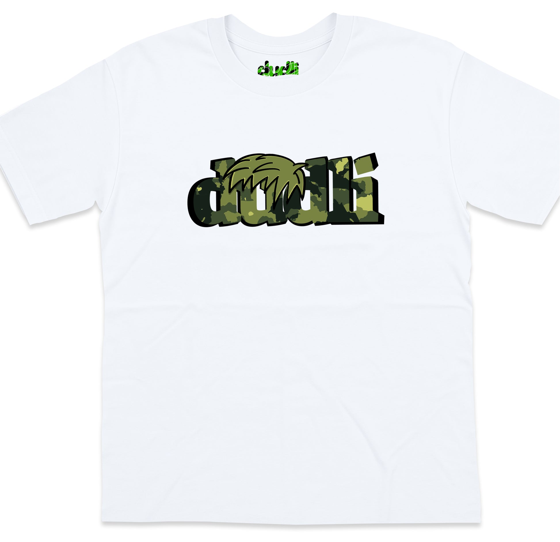 Dudli Playful Graphic Tshirts - Dudlify - DUDLI Camo - Moss - White - oversized_fit