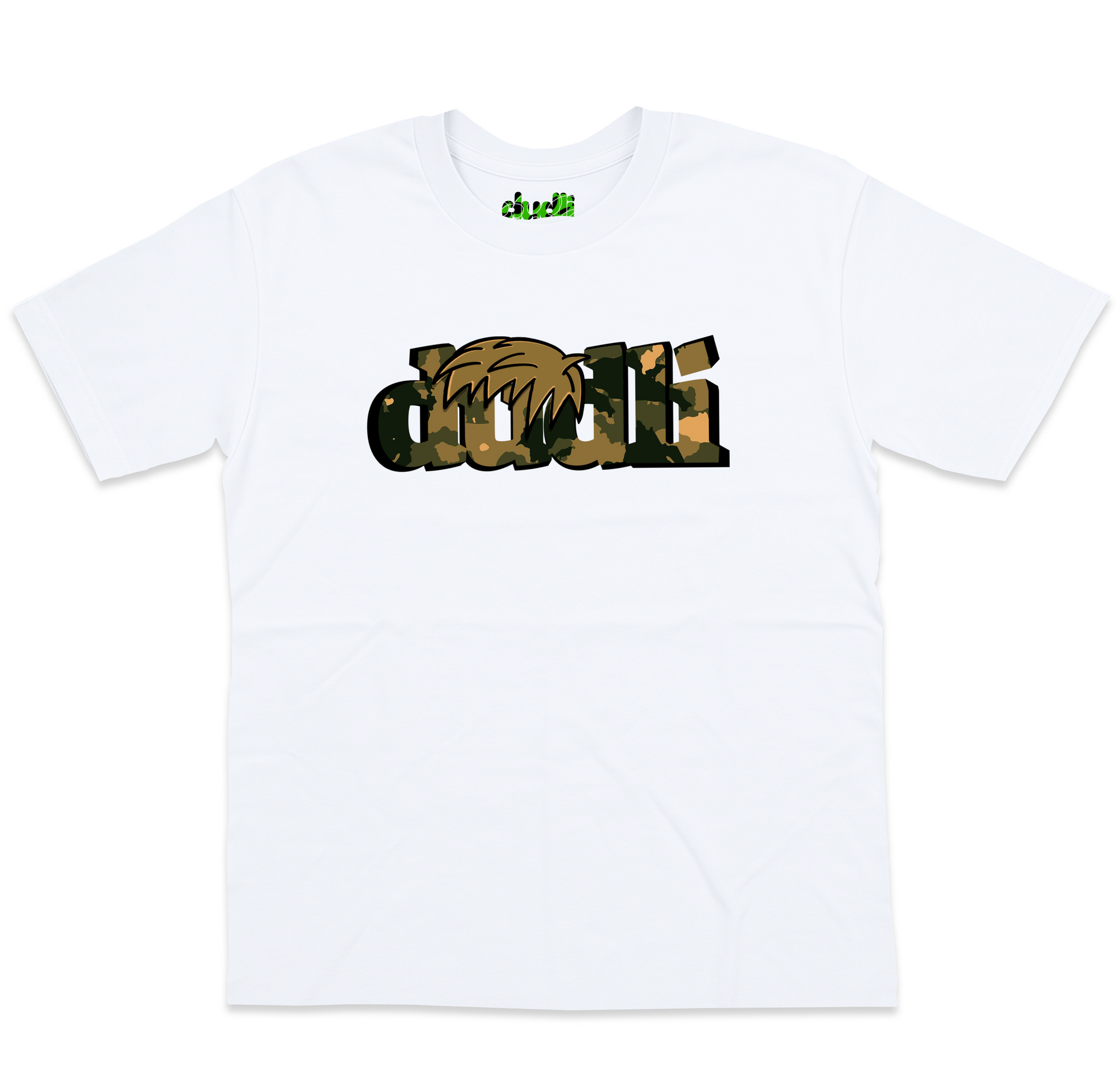 Dudli Playful Graphic Tshirts - Dudlify - DUDLI Camo - Mud - White - oversized_fit