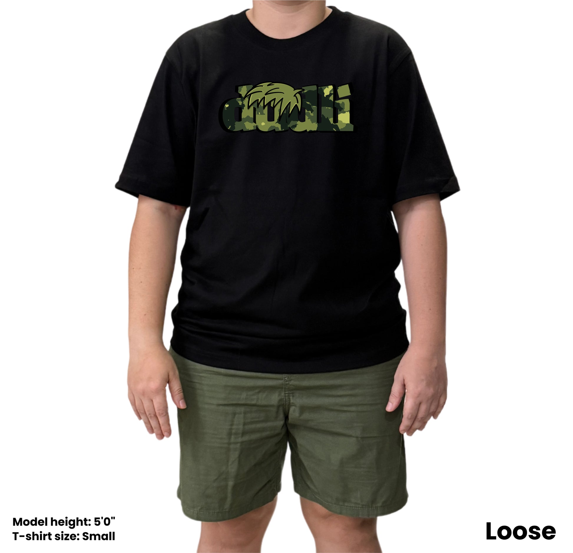 Dudli Playful Graphic Tshirts - Dudlify - DUDLI Camo - Moss - oversized_fit