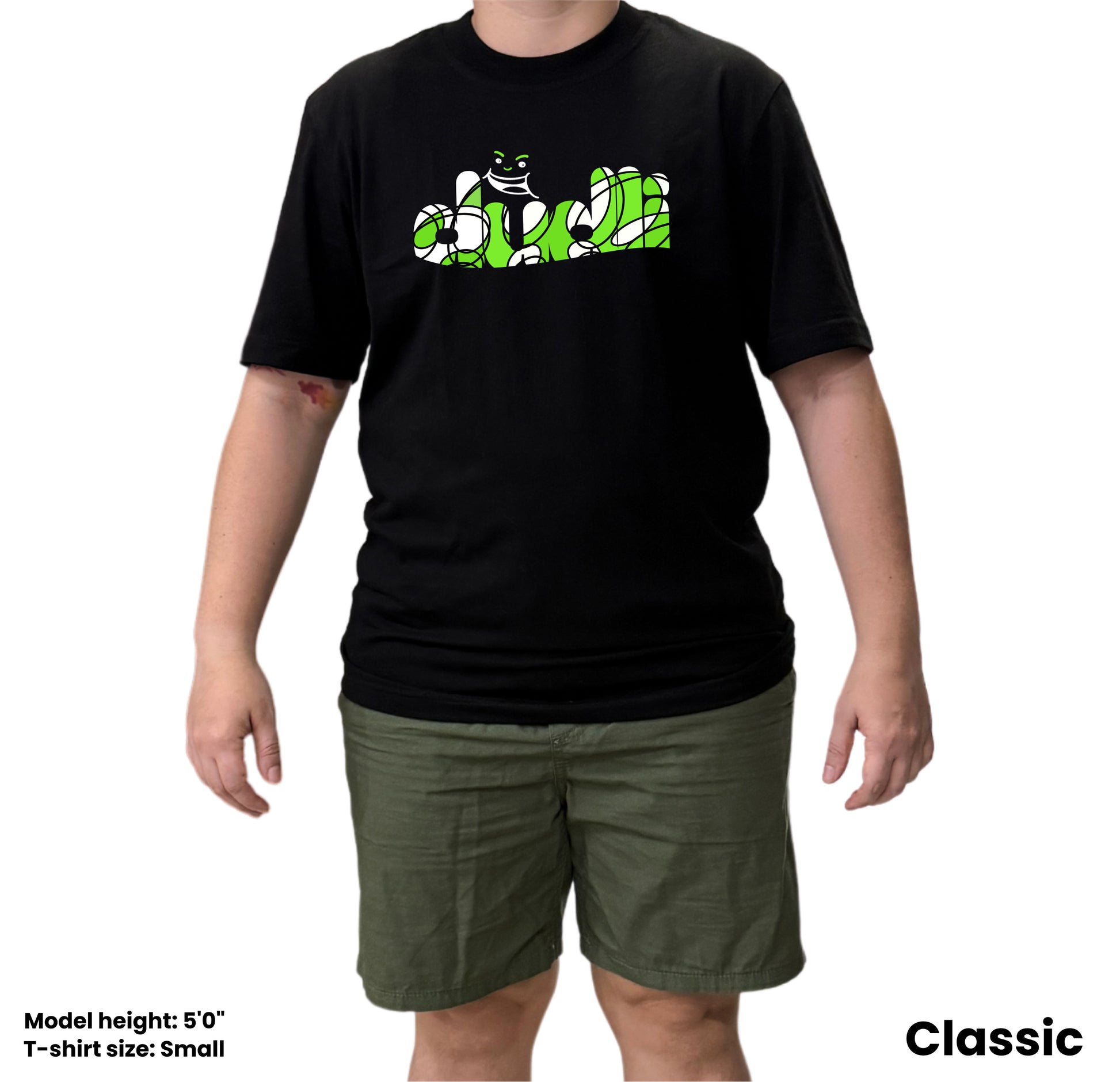 Dudli Playful Graphic Tshirts - Dudlify - DUDLI Curly - Lime - regular_fit