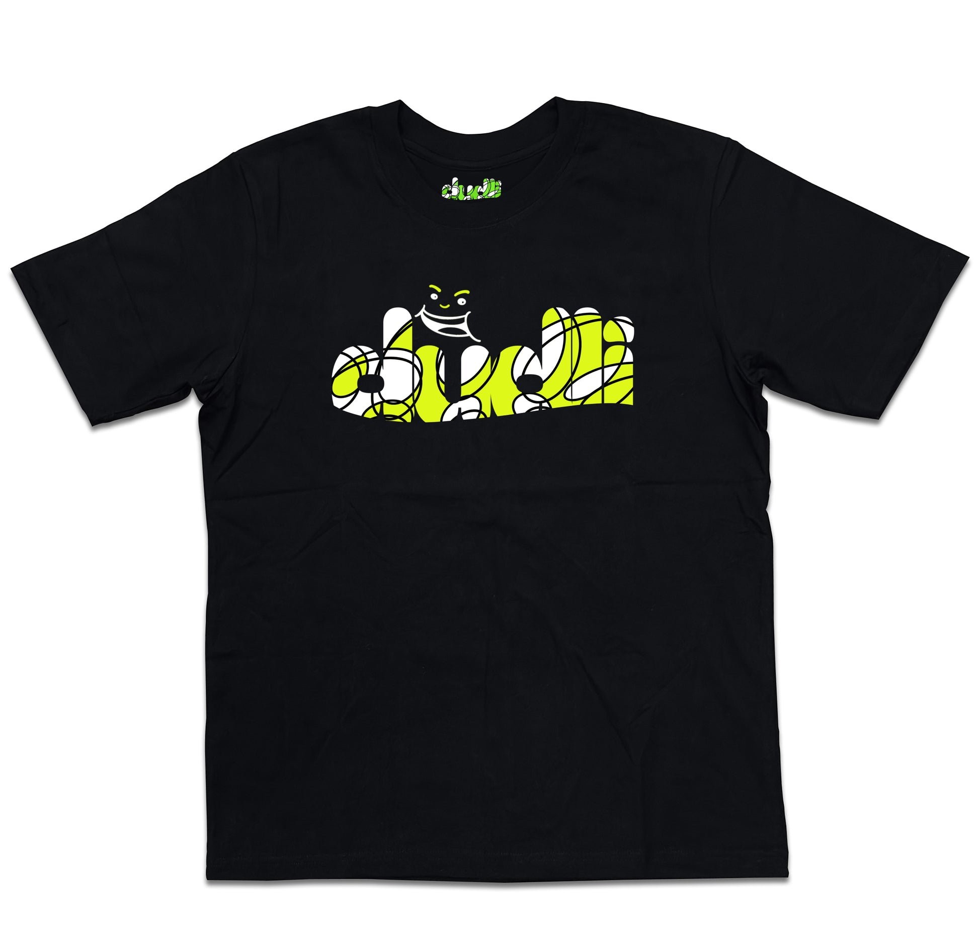 Dudli Playful Graphic Tshirts - Dudlify - DUDLI Curly - Lemon - oversized_fit