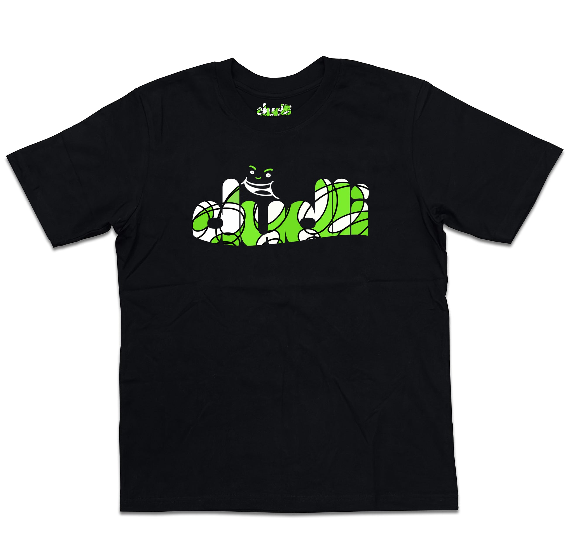 Dudli Playful Graphic Tshirts - Dudlify - DUDLI Curly - Lime - oversized_fit