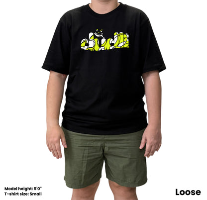 Dudli Playful Graphic Tshirts - Dudlify - DUDLI Curly - Lemon - oversized_fit