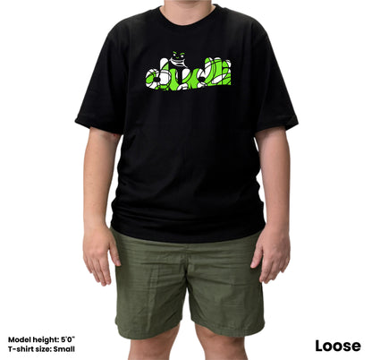 Dudli Playful Graphic Tshirts - Dudlify - DUDLI Curly - Lime - oversized_fit