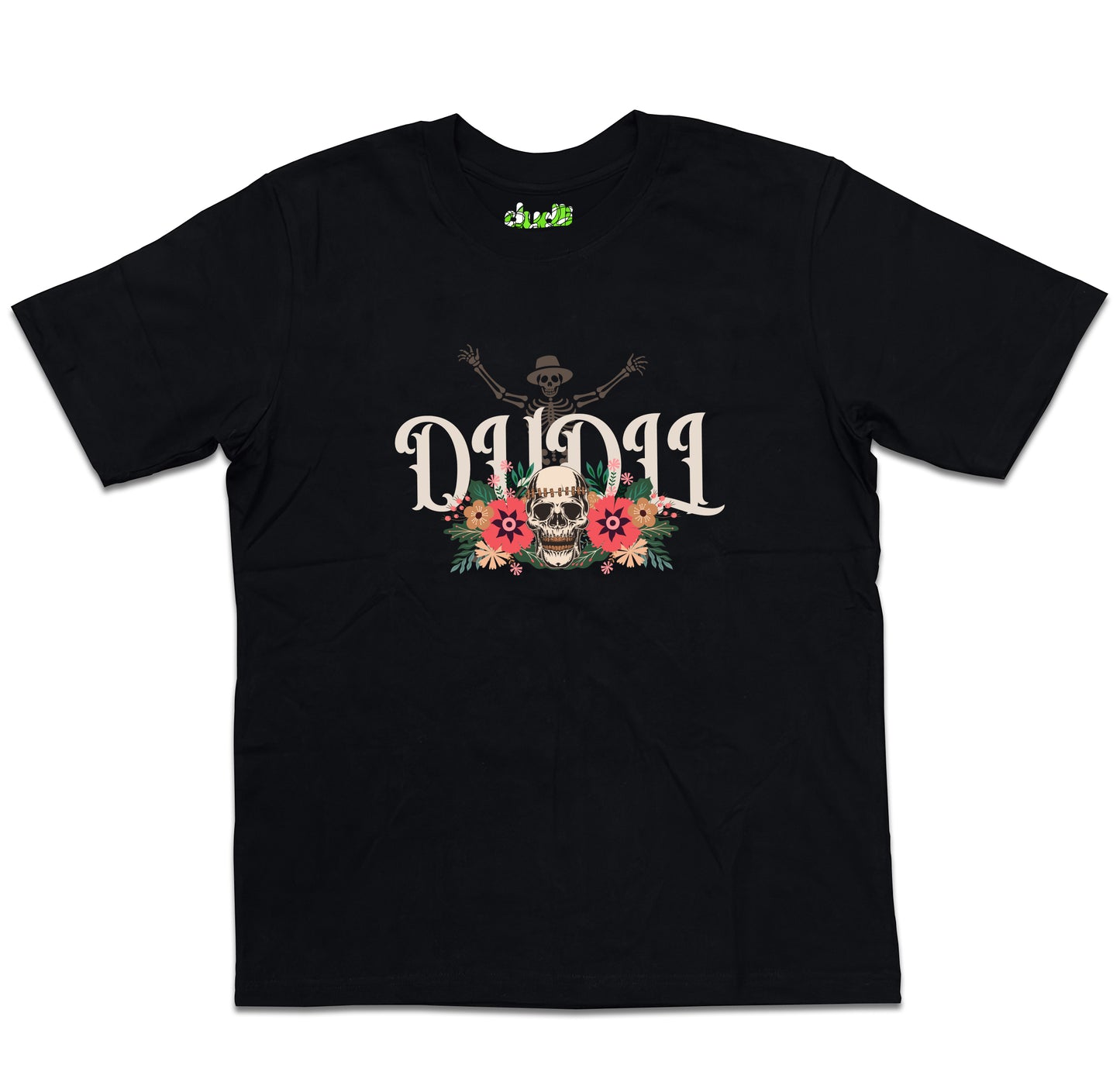 Dudli Graphic Tees - Dudlify - Skull - Black - oversized_fit