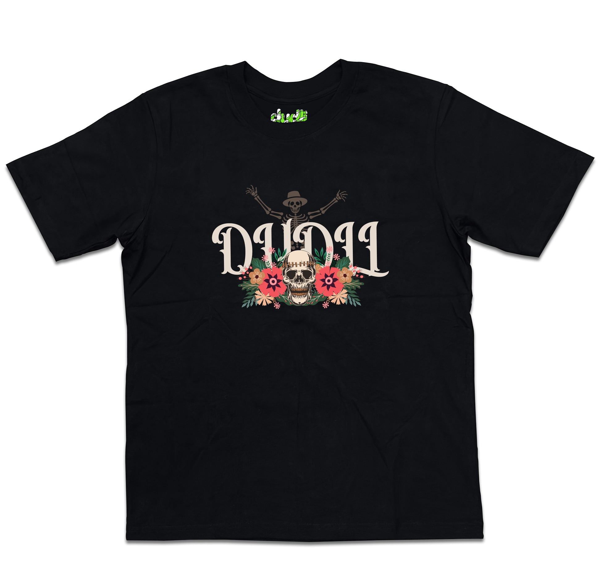 Dudli Graphic Tees - Dudlify - Skull - Black - oversized_fit