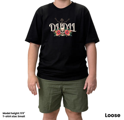 Dudli Graphic Tees - Dudlify - Skull - Black - oversized_fit