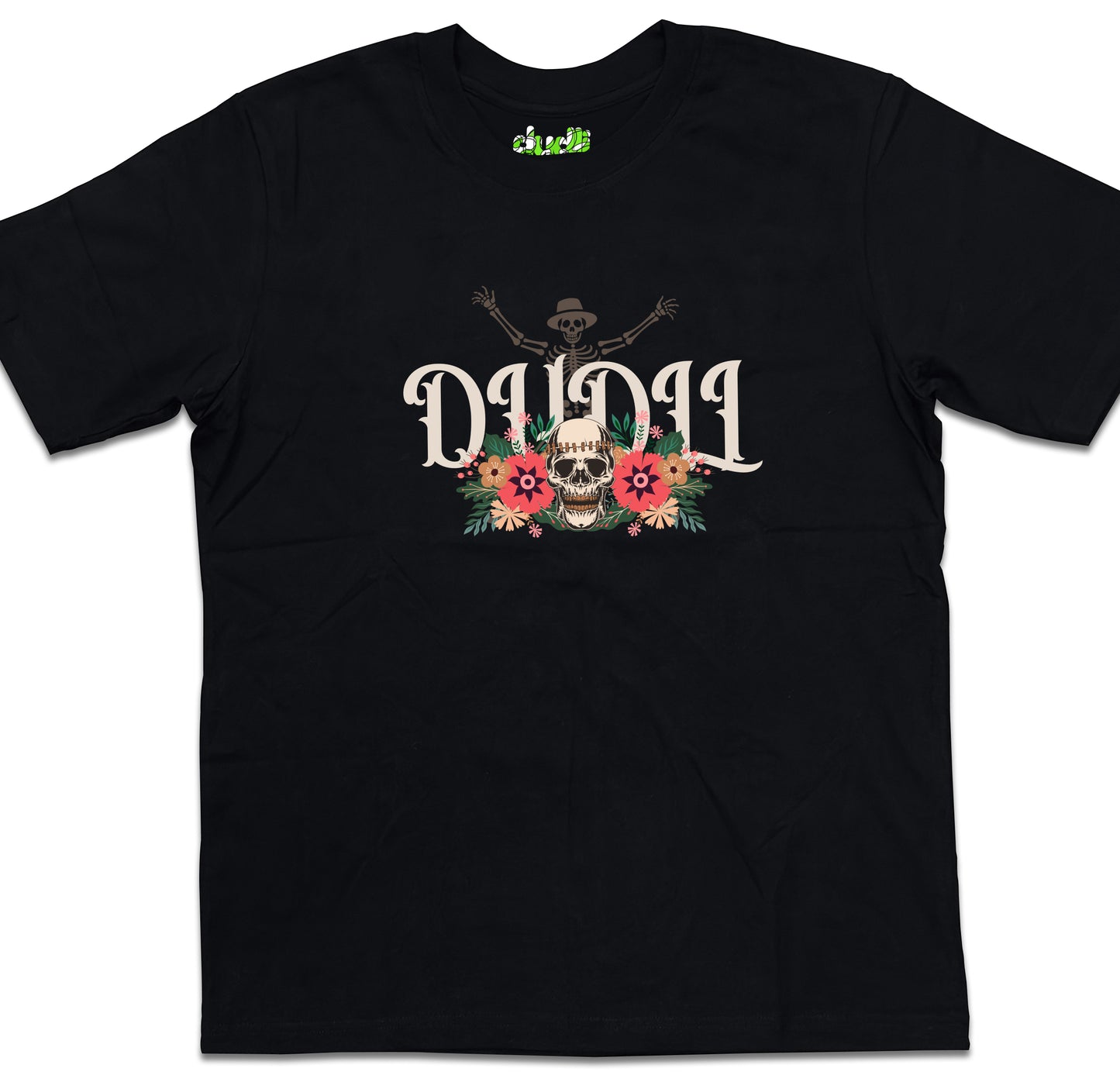 Dudli Graphic Tees - Dudlify - Skull - Black - oversized_fit