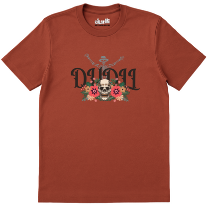 Dudli Graphic Tees Dudlify - Skull - Brick - regular_fit