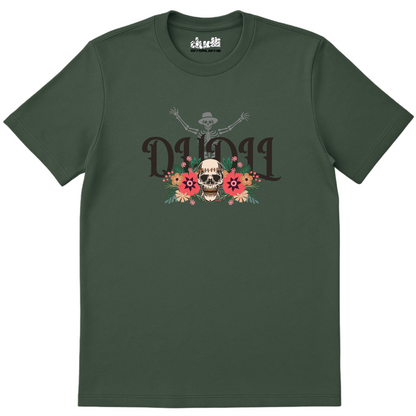 Dudli Playful GraphicT shirts Dudlify - Skull - Moss - regular_fit