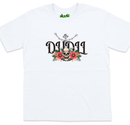 Dudli Graphic Tees - Dudlify - Skull - White - oversized_fit