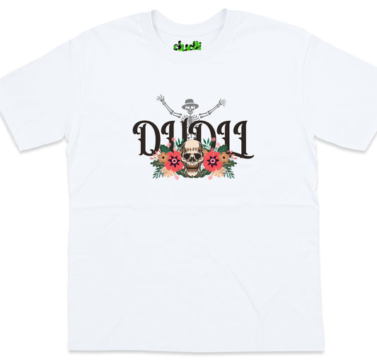Dudli Graphic Tees - Dudlify - Skull - White - oversized_fit