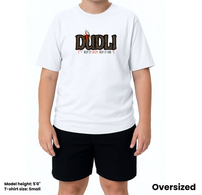 Dudli Graphic Tees - Dudlify - Woods - White - oversized_fit