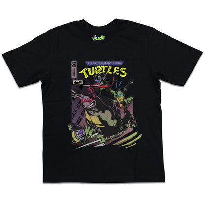 Dudli Playful Graphic Tshirts - FC Ninja Turtles Cover - oversized_fit