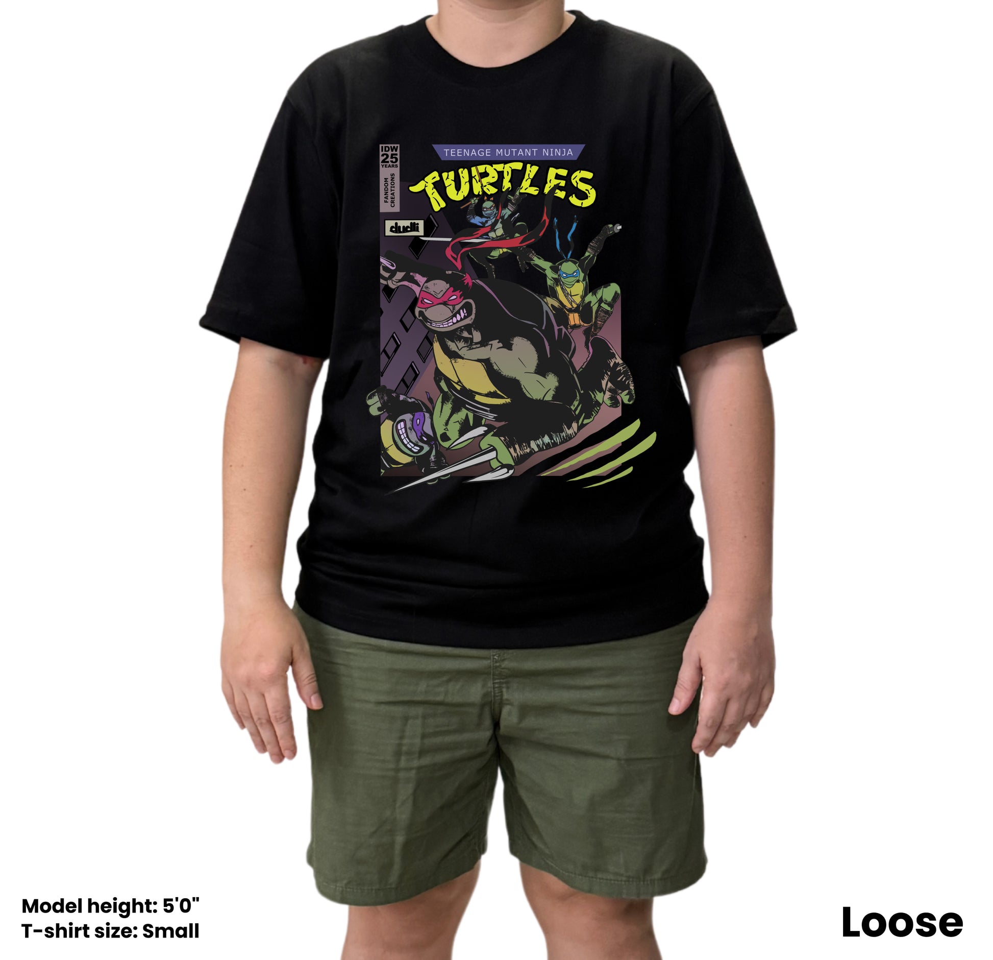 Dudli Playful Graphic Tshirts - FC Ninja Turtles Cover - oversized_fit