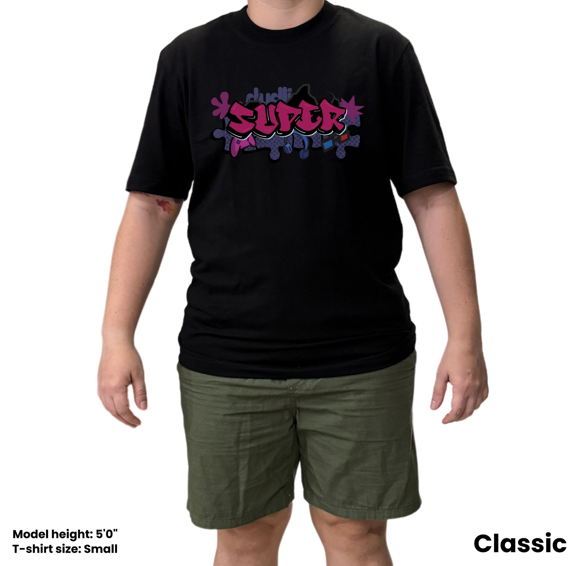 Dudli Playful Graphic Tshirts - Graffitti - SUPER - Bubble Gum - regular_fit