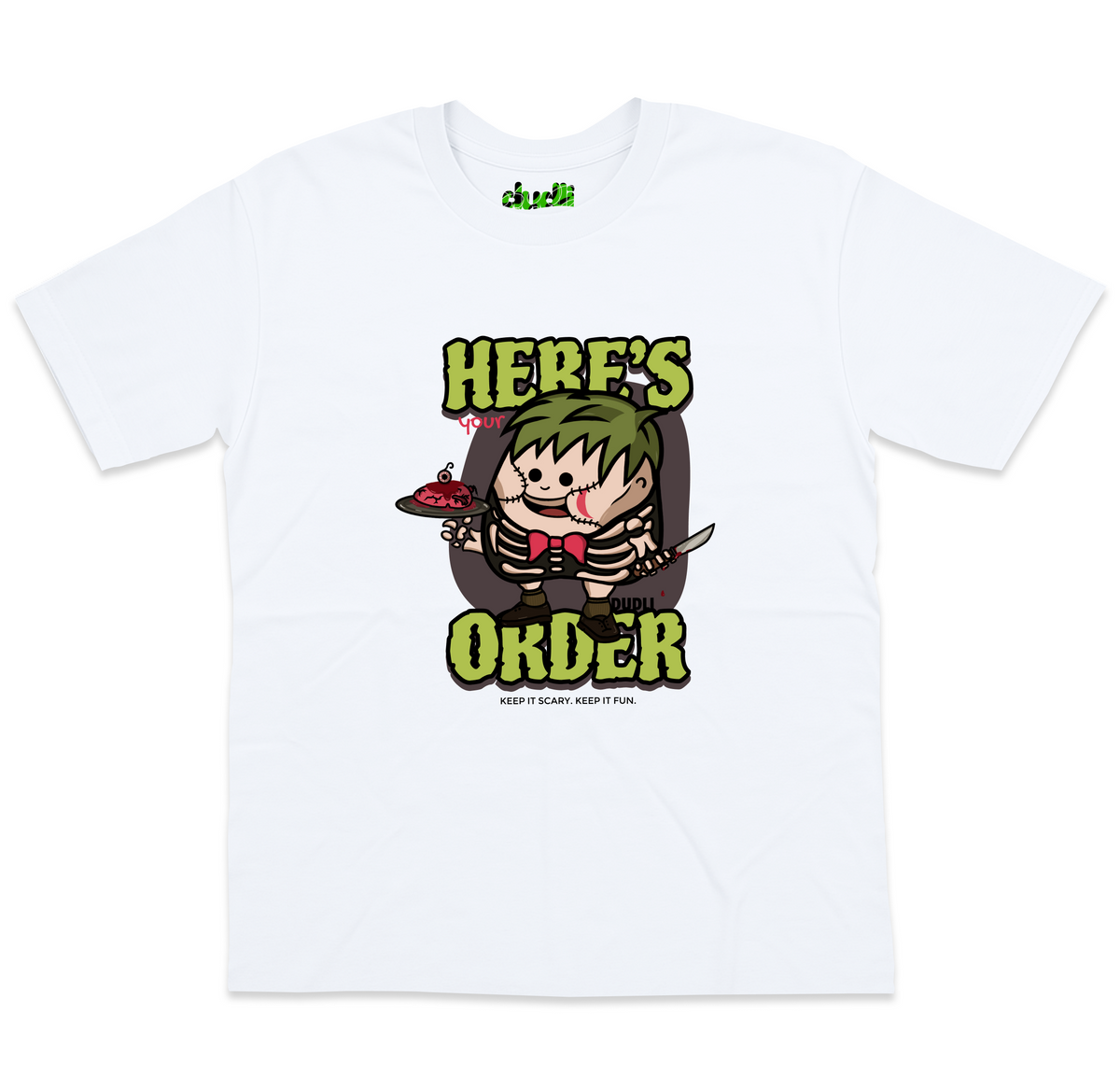 Dudli Graphic Tees Here's Your Order - White - oversized_fit