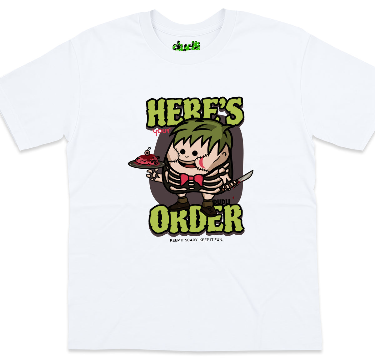 Dudli Graphic Tees Here's Your Order - White - oversized_fit