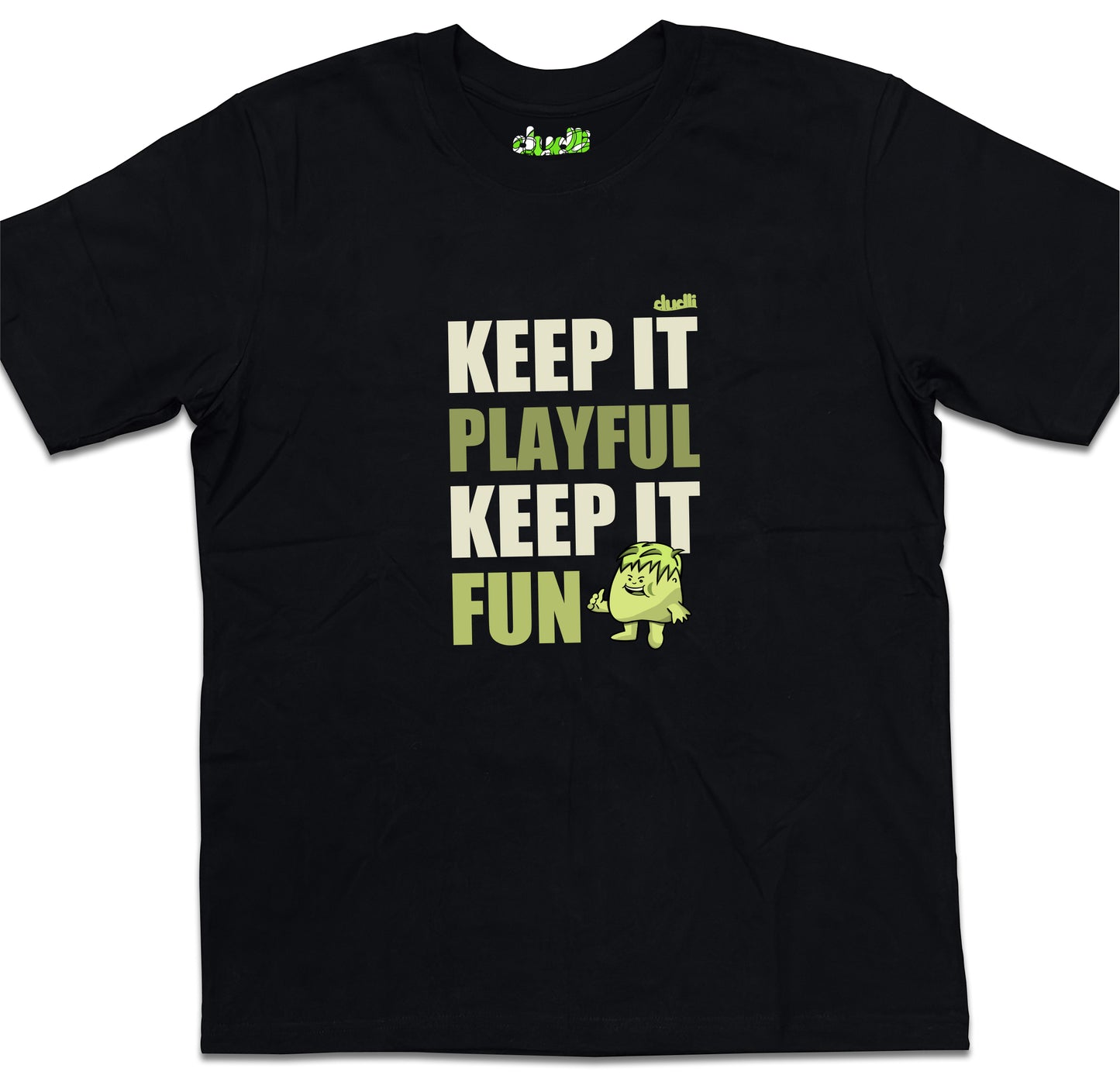 Dudli Playful Graphic Tshirts - KIPKIF - Bold Lime - oversized_fit