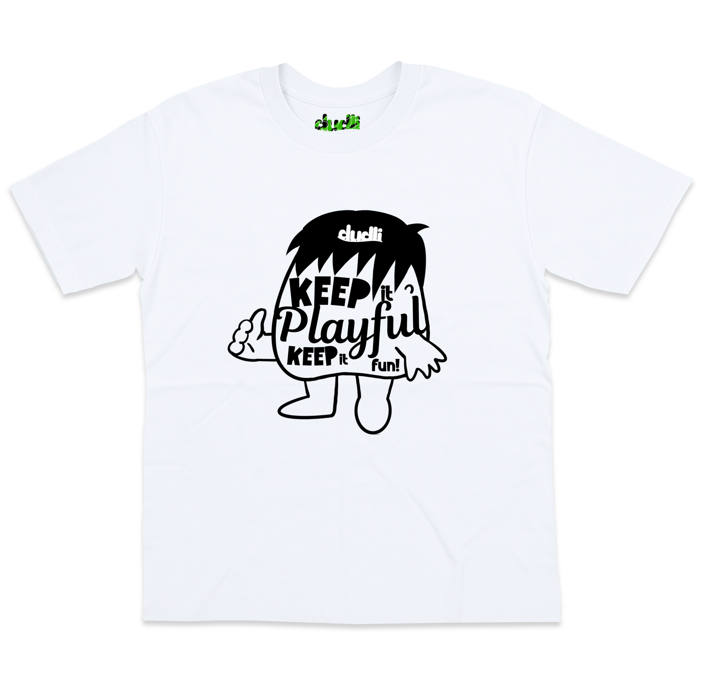 Dudli Graphic Tees - KIPKIF - Overload - White - oversized_fit