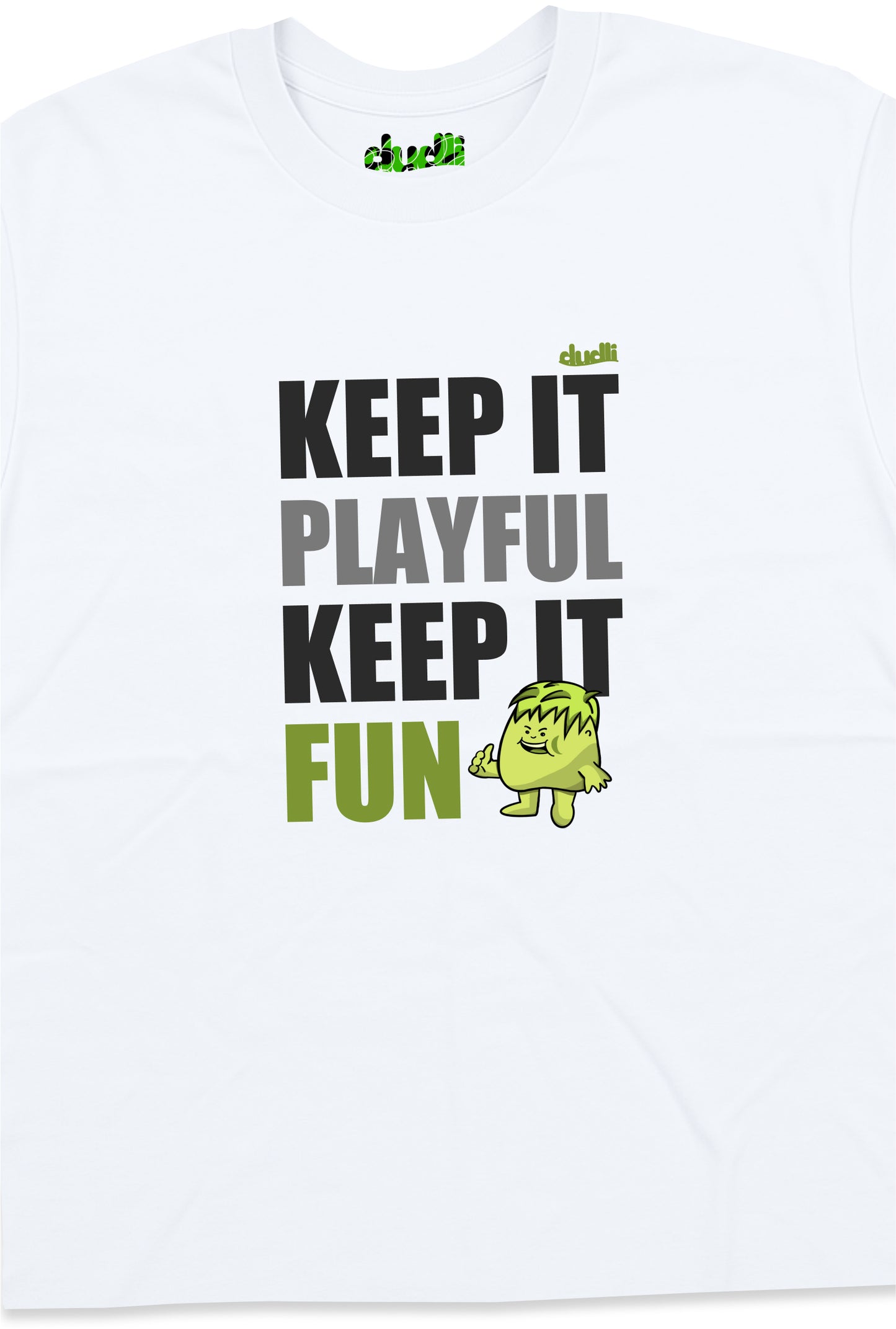 Dudli Playful Graphic Tshirts - KIPKIF - Shadow Lime - product_card
