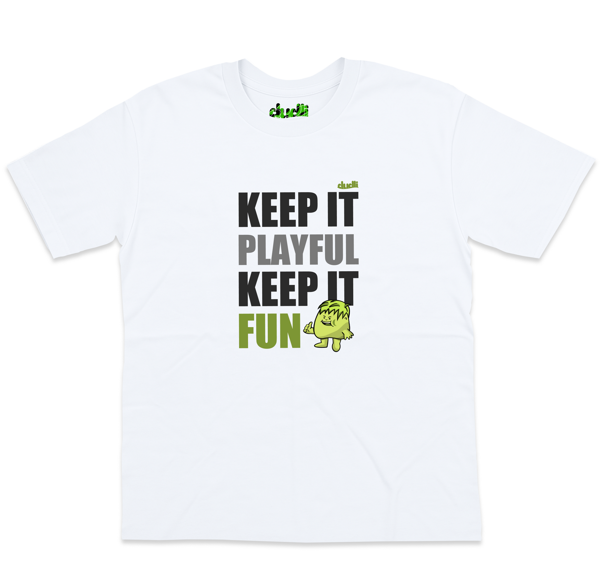 Dudli Playful Graphic Tshirts - KIPKIF - Shadow Lime - oversized_fit