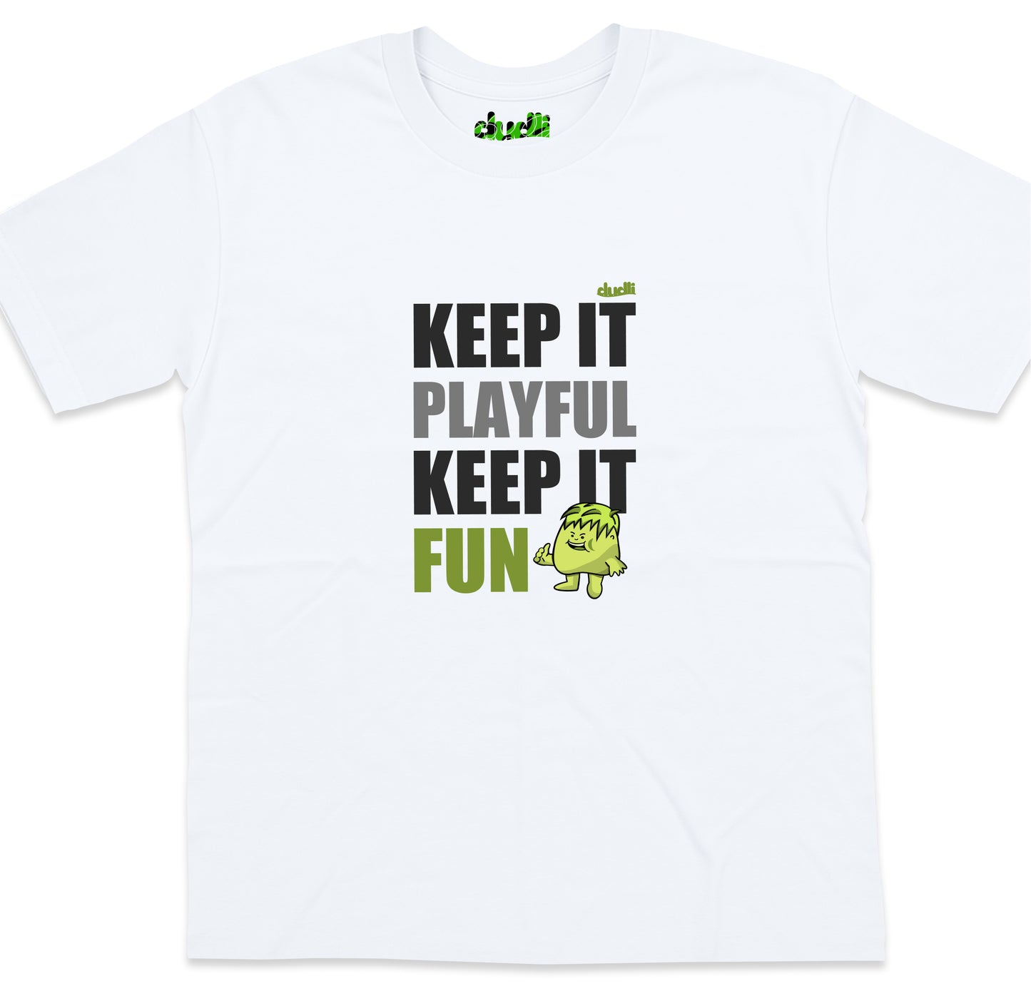 Dudli Playful Graphic Tshirts - KIPKIF - Shadow Lime - oversized_fit