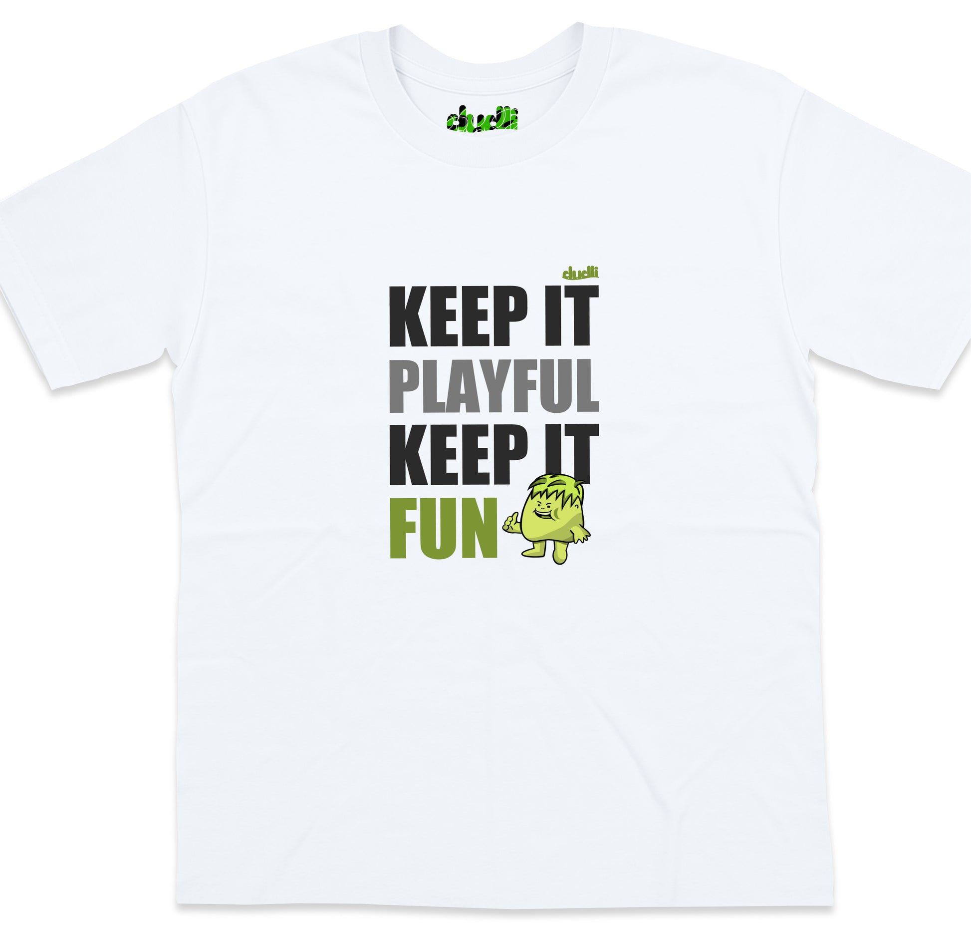 Dudli Playful Graphic Tshirts - KIPKIF - Shadow Lime - oversized_fit
