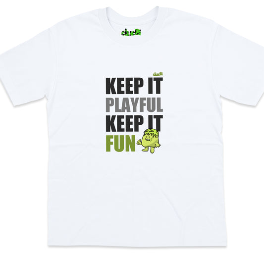 Dudli Playful Graphic Tshirts - KIPKIF - Shadow Lime - oversized_fit