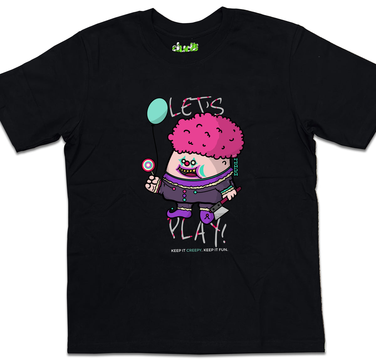 Dudli Graphic Tees Let's Play - oversized_fit