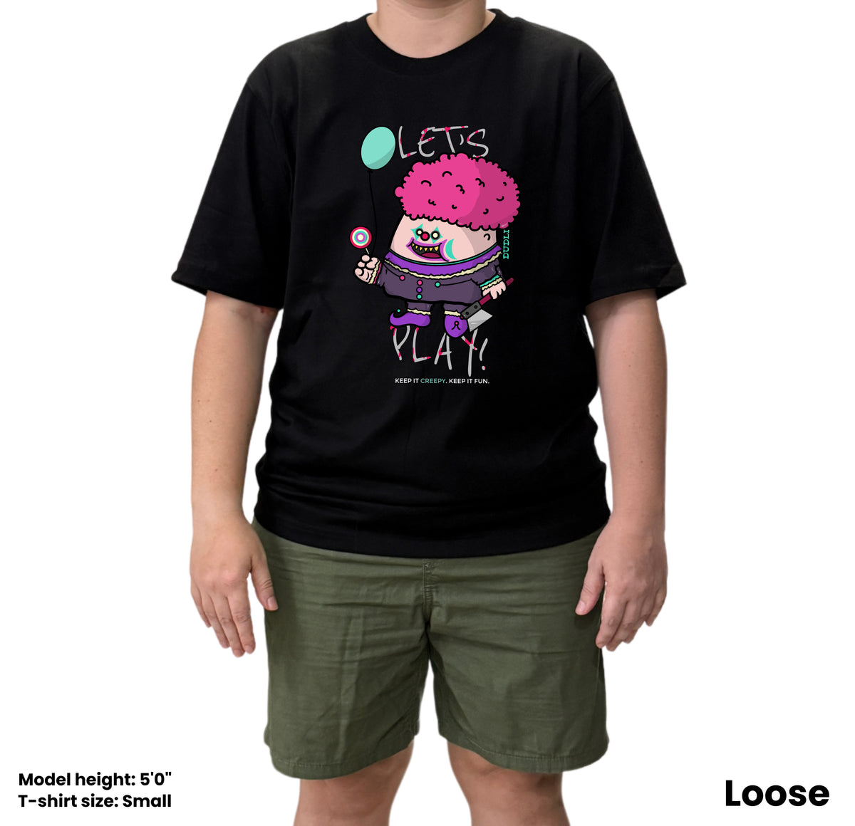 Dudli Graphic Tees Let's Play - oversized_fit