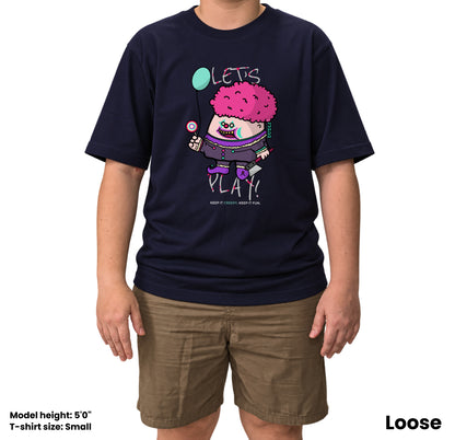Dudli Graphic Tees Let's Play - Navy - oversized_fit