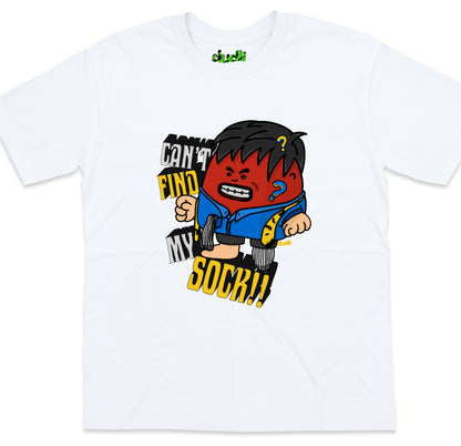Dudli Graphic Tees - Can't Find It (MAD Dot) - White - oversized_fit