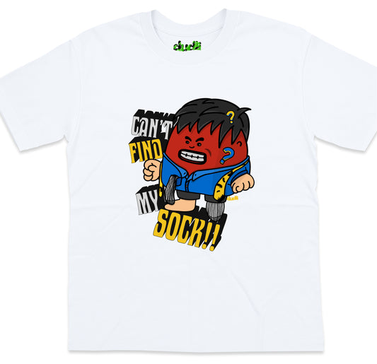 Dudli Graphic Tees - Can't Find It (MAD Dot) - White - oversized_fit