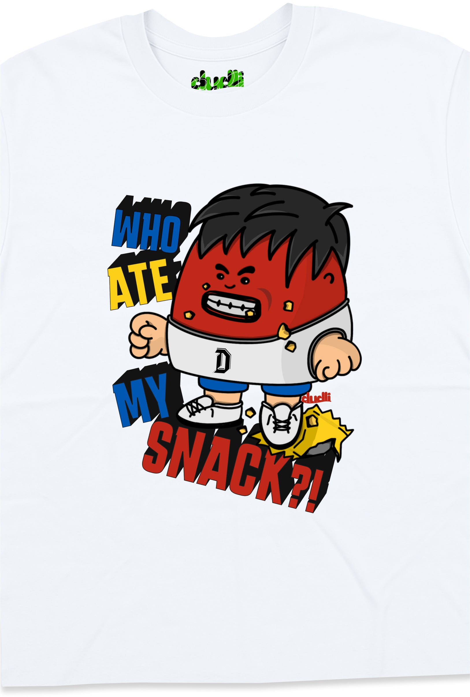 Dudli Graphic Tees - Who Ate It (MAD Dot) - White - product_card