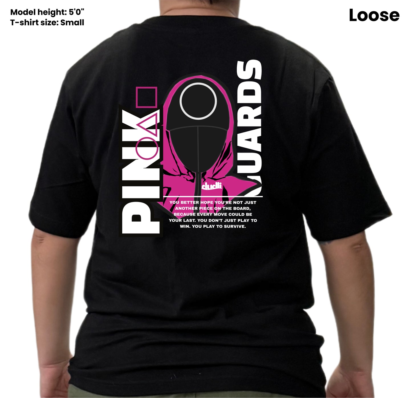 Dudli Playful Graphic Tees - Pink Guards - Player 456 - oversized_fit