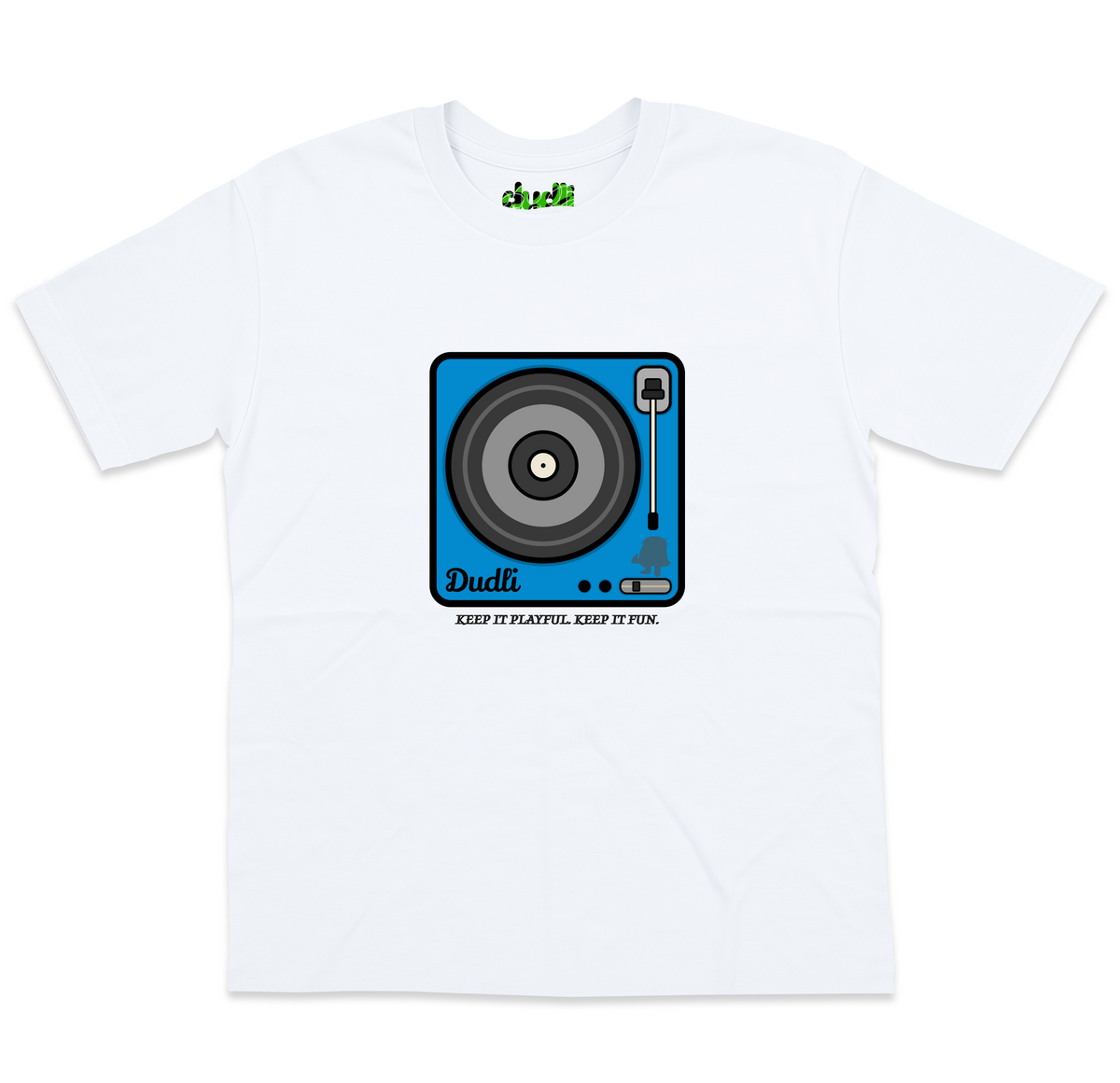 Dudli Graphic Tees Playful Loop - Blues oversized_fit