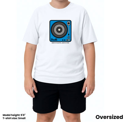 Dudli Graphic Tees Playful Loop - Blues oversized_fit