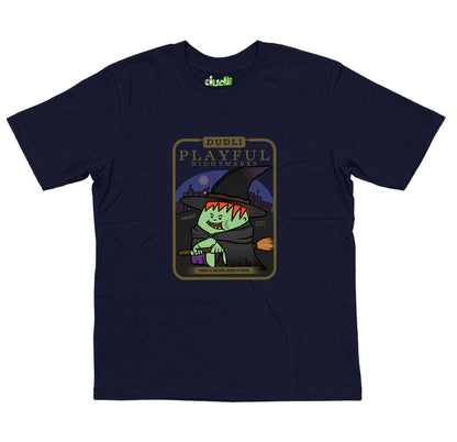 Dudli Graphic Tees Playful Nightmares - Navy - oversized_fit