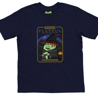 Dudli Graphic Tees Playful Nightmares - Navy - oversized_fit