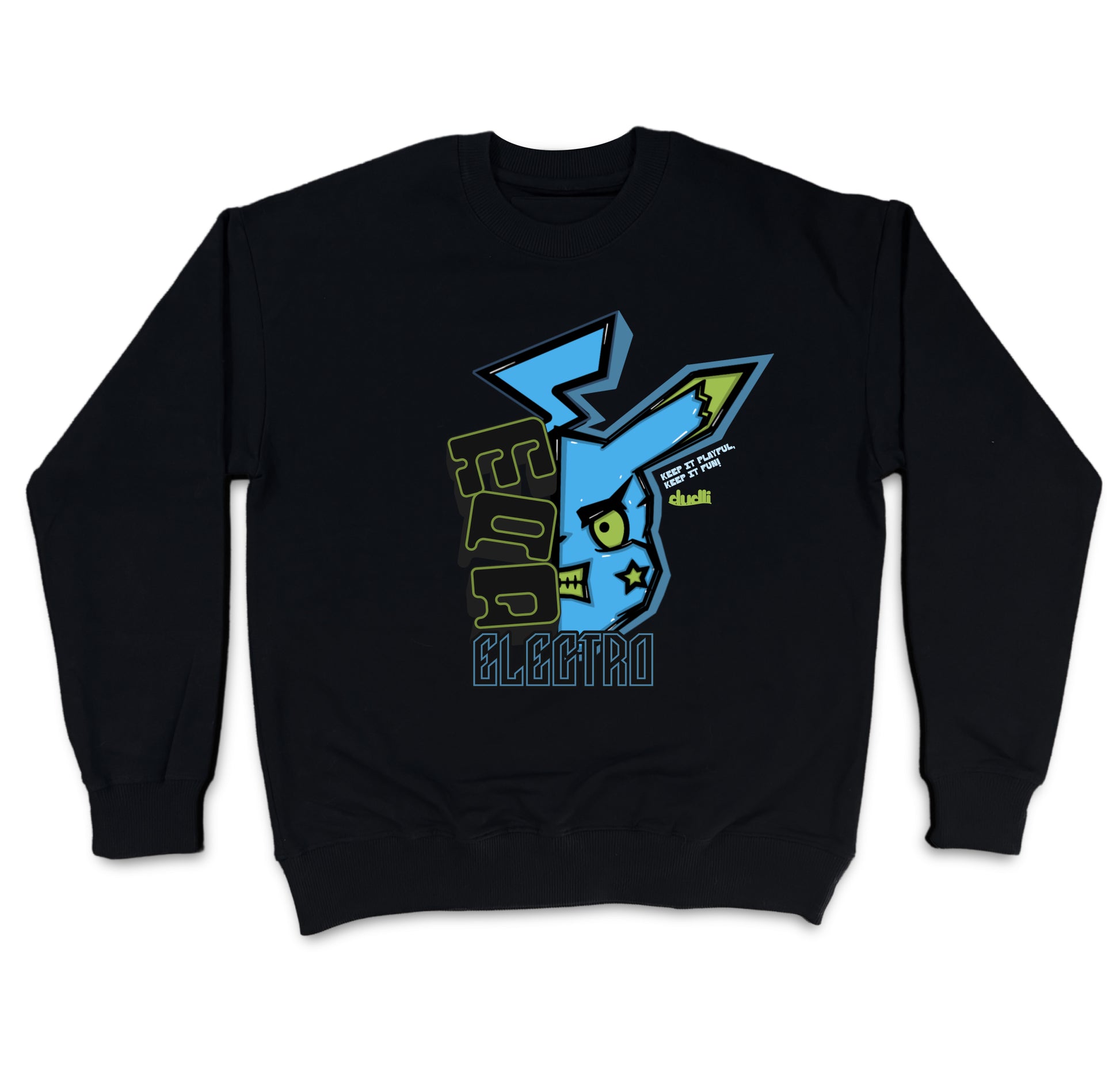 Dudli Graphic Sweatshirt - MAD ELECTRO - Arctic Charge