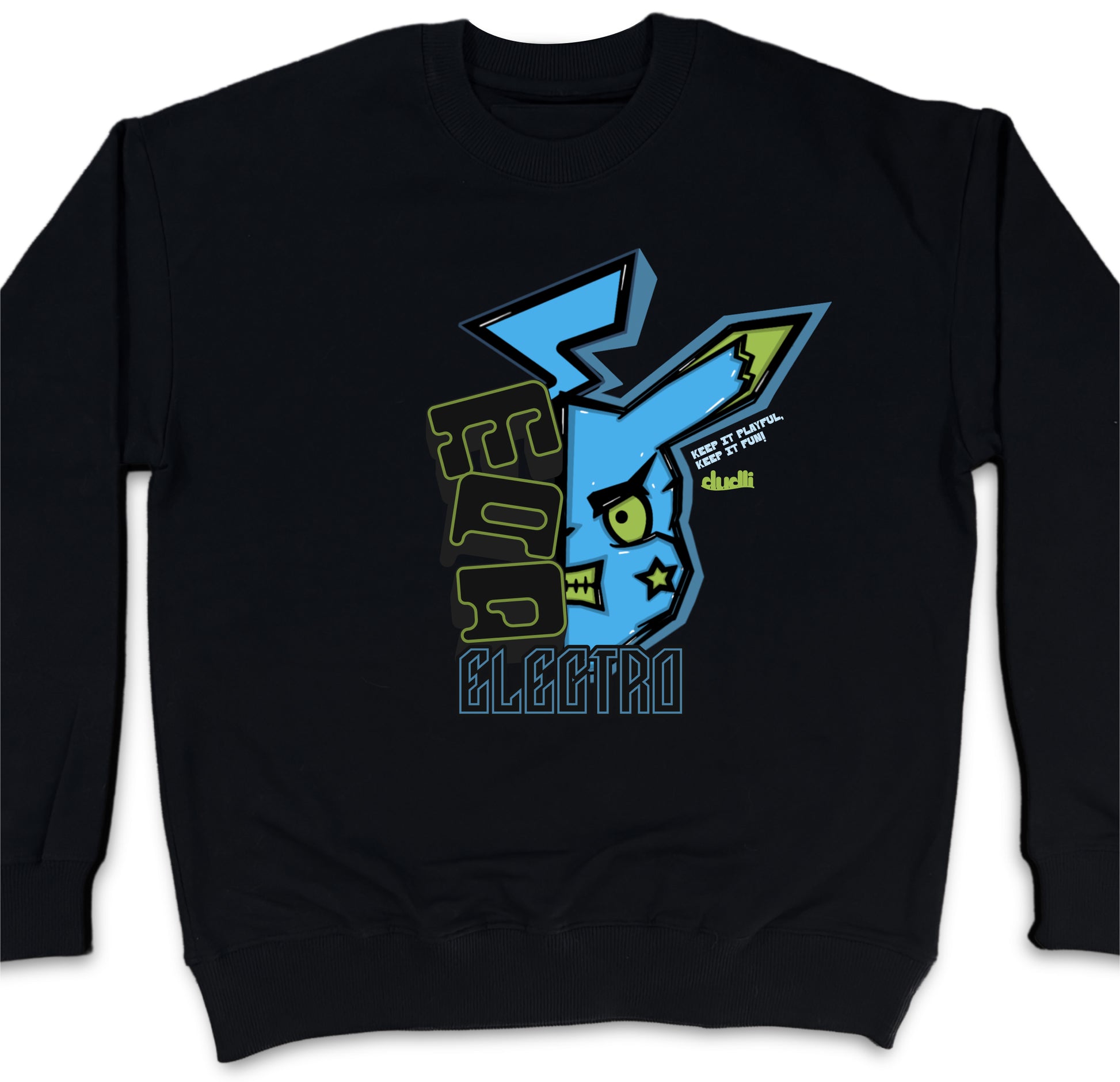 Dudli Graphic Sweatshirt - MAD ELECTRO - Arctic Charge