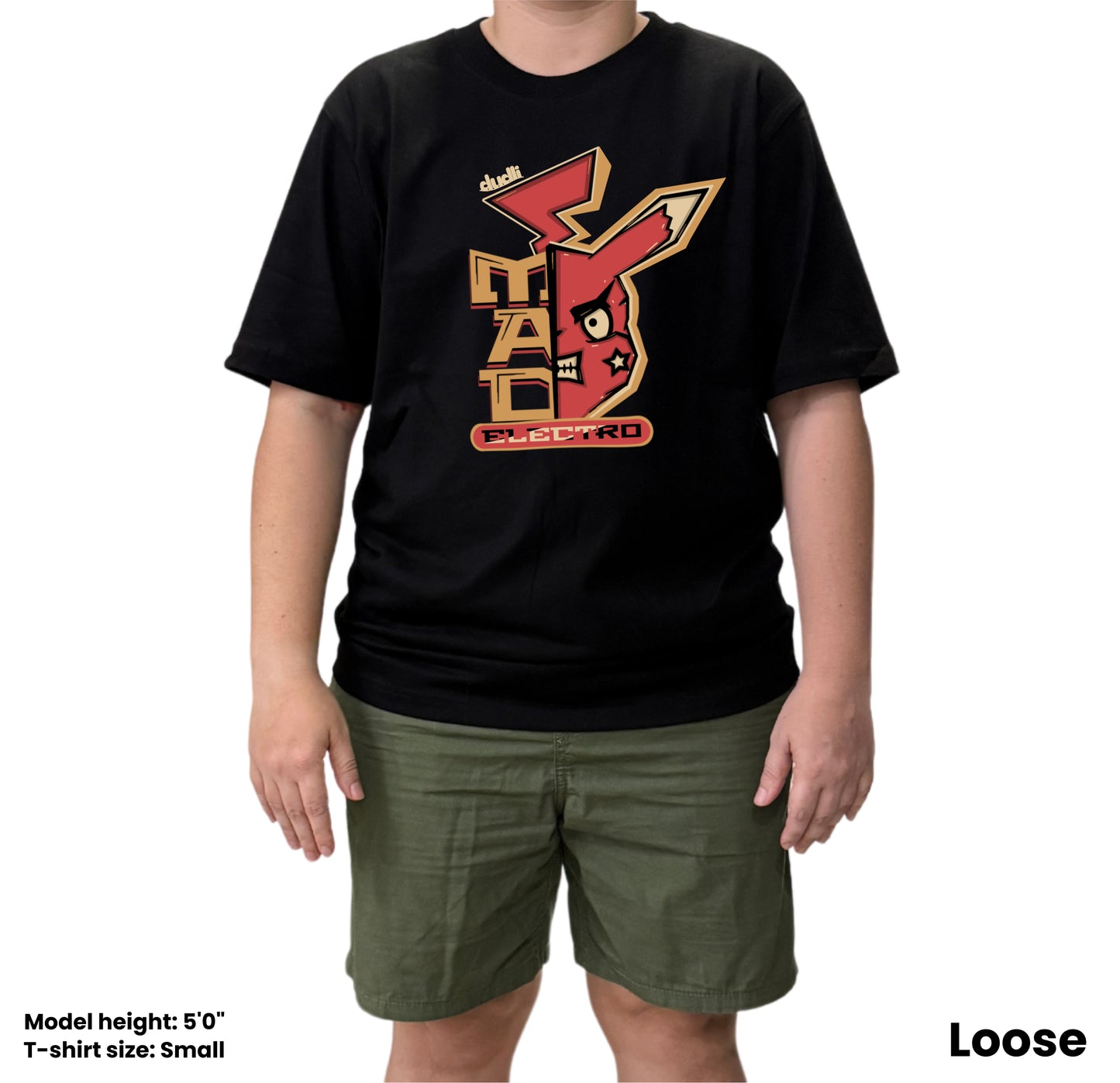 Dudli Playful Graphic Tshirts - Reimagined - Mad Electro - oversized_fit