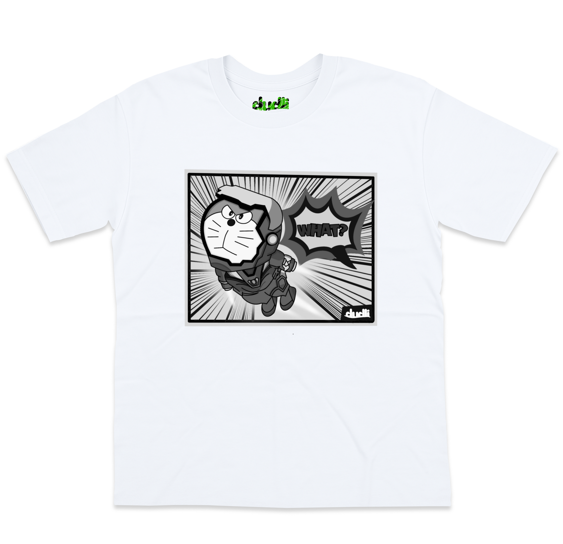 Dudli Graphic Tees - What? (Reimagined) - Classic Panel - oversized_fit